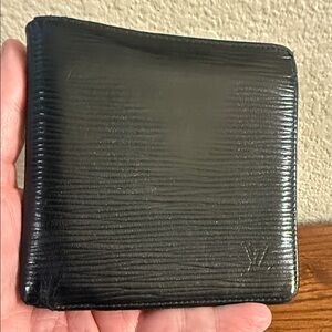 Louis Vuitton Black Epi Olive Wallet Dyed